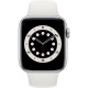 Apple Watch Series 6 44mm Silver Aluminium Case with White Sport Band (M00D3)